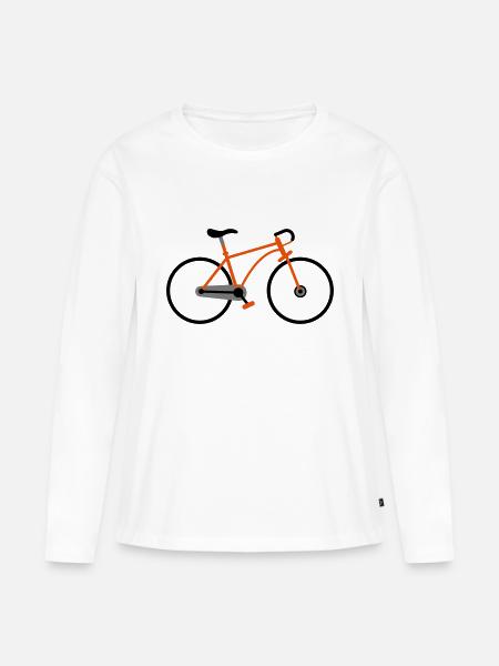 Rennrad - Frauen Premium Bio Langarmshirt - Weiß