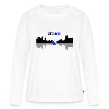 zürich - Women's Premium Organic Long Sleeve Shirt - white - Front - Julia (174cm)