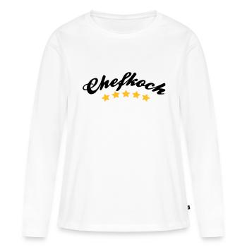 chefkoch - Frauen Premium Bio Langarmshirt - Weiß - Vorne - Julia (174cm)