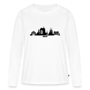 erfurt - Frauen Premium Bio Langarmshirt - Weiß - Vorne - Julia (174cm)