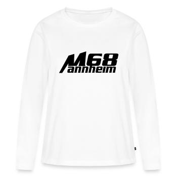 Mannheim 68, Mannheim - T-shirt manches longues Premium bio Femme - blanc - Devant - Julia (174cm)