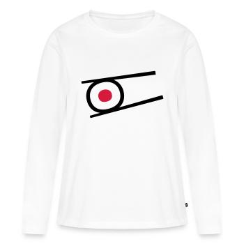 Sushi - T-shirt manches longues Premium bio Femme - blanc - Devant - Julia (174cm)