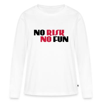 No risk, no fun - Women's Premium Organic Long Sleeve Shirt - white - Front - Julia (174cm)