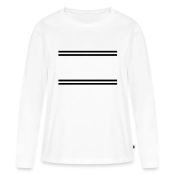 Ornement de frontière - T-shirt manches longues Premium bio Femme - blanc - Devant - Julia (174cm)