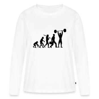 évolution développement équipe équipe sport club s - T-shirt manches longues Premium bio Femme - blanc - Devant - Julia (174cm)