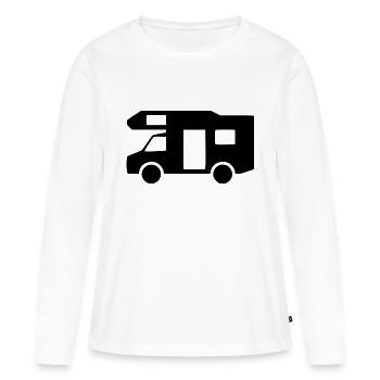 Motorhome black - Women's Premium Organic Long Sleeve Shirt - white - Front - Julia (174cm)