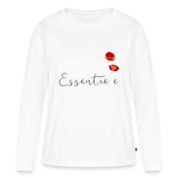 Essentielle - T-shirt manches longues Premium bio Femme - blanc - Devant - Julia (174cm)