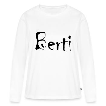 berti - Frauen Premium Bio Langarmshirt - Weiß - Vorne - Julia (174cm)