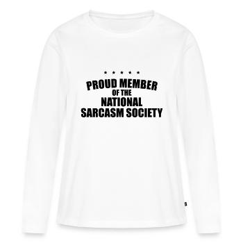 NATIONAL SARCASM SOCIETY - Women's Premium Organic Long Sleeve Shirt - white - Front - Julia (174cm)