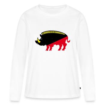 Verrat - T-shirt manches longues Premium bio Femme - blanc - Devant - Julia (174cm)