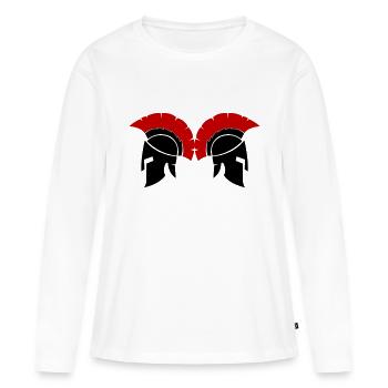 Spartiates - T-shirt manches longues Premium bio Femme - blanc - Devant - Julia (174cm)