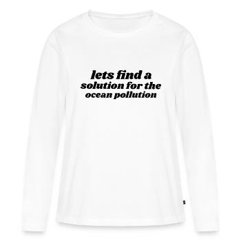 Marine Conservation - T-shirt manches longues Premium bio Femme - blanc - Devant - Julia (174cm)
