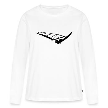 Windsurf - T-shirt manches longues Premium bio Femme - blanc - Devant - Julia (174cm)