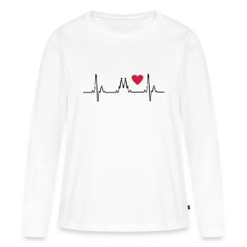 cologne - T-shirt manches longues Premium bio Femme - blanc - Devant - Julia (174cm)