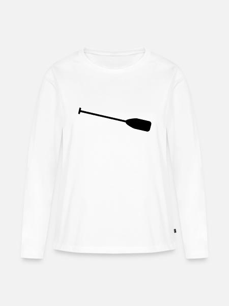 Paddel - Frauen Premium Bio Langarmshirt - Weiß