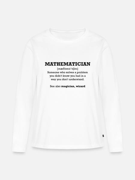 Mathematician - wizard - Frauen Premium Bio Langarmshirt - Weiß