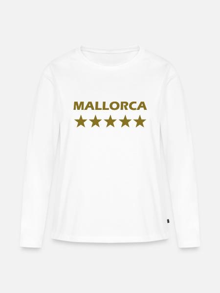 mallorca - Frauen Premium Bio Langarmshirt - Weiß