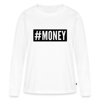 Argent - T-shirt manches longues Premium bio Femme - blanc - Devant - Julia (174cm)