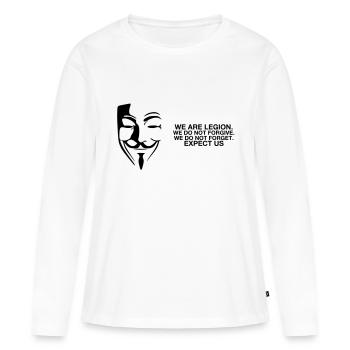 ANO2 - Frauen Premium Bio Langarmshirt - Weiß - Vorne - Julia (174cm)