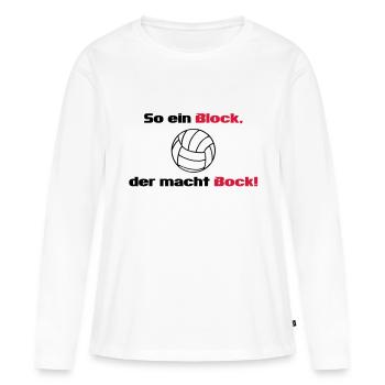 Thus, a block - Women's Premium Organic Long Sleeve Shirt - white - Front - Julia (174cm)