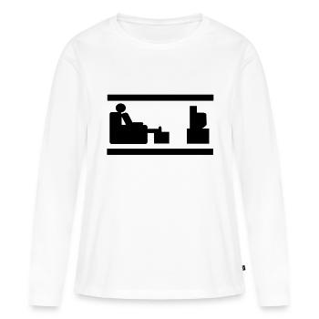 tv - T-shirt manches longues Premium bio Femme - blanc - Devant - Julia (174cm)