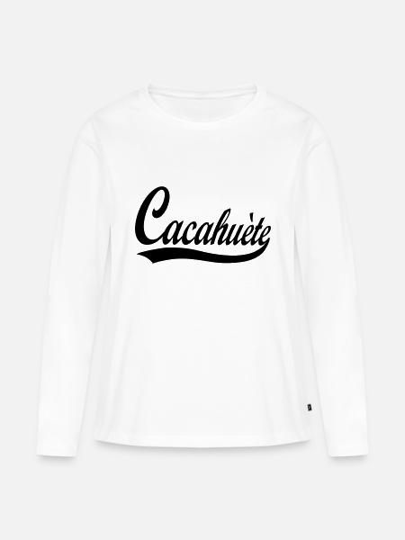 cacahuete - Frauen Premium Bio Langarmshirt - Weiß