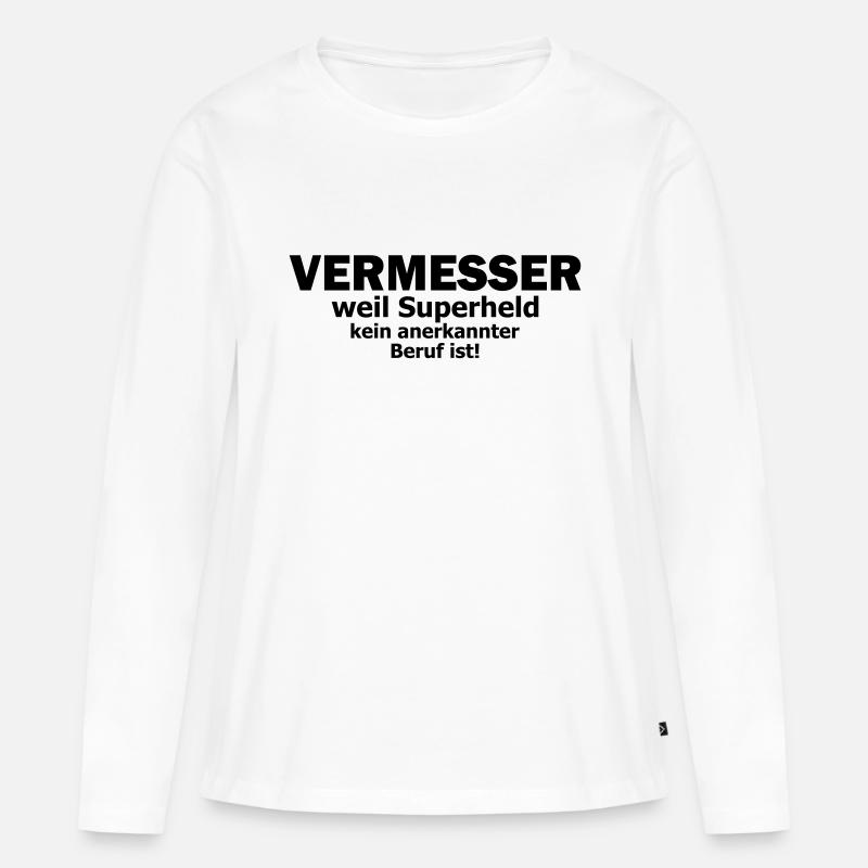 vermesser - Frauen Premium Bio Langarmshirt - Weiß