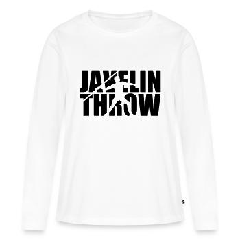 Javelin throw - Women's Premium Organic Long Sleeve Shirt - white - Front - Julia (174cm)