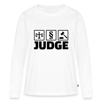Juge - T-shirt manches longues Premium bio Femme - blanc - Devant - Julia (174cm)