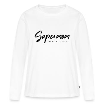 Supermom Mutter Mama since 2022 Spruch - Frauen Premium Bio Langarmshirt - Weiß - Vorne - Julia (174cm)
