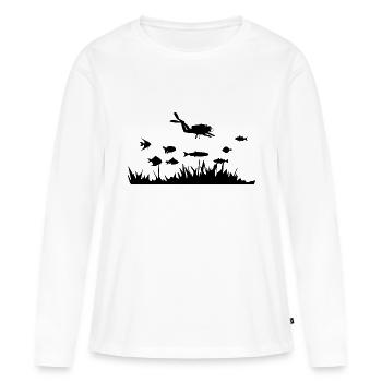 Diving Dive Dive - Women's Premium Organic Long Sleeve Shirt - white - Front - Julia (174cm)