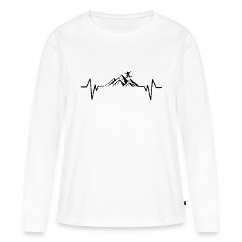 Snowboard Snowboarder - Frauen Premium Bio Langarmshirt - Weiß - Vorne - Julia (174cm)