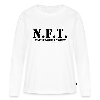 NFT non-fungible-token - Women's Premium Organic Long Sleeve Shirt - white - Front - Julia (174cm)