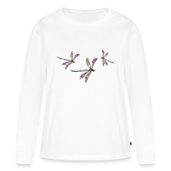 Important - T-shirt manches longues Premium bio Femme - blanc - Devant - Julia (174cm)