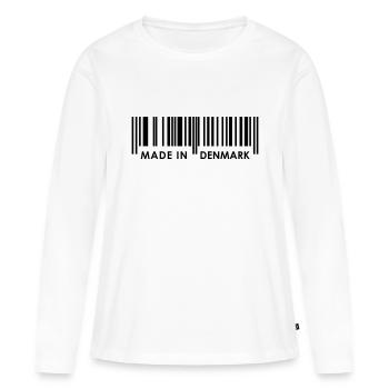 Bar Code Made in Denmark - Women's Premium Organic Long Sleeve Shirt - white - Front - Julia (174cm)