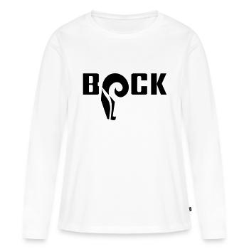 bock - Frauen Premium Bio Langarmshirt - Weiß - Vorne - Julia (174cm)