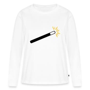 Magicien - T-shirt manches longues Premium bio Femme - blanc - Devant - Julia (174cm)