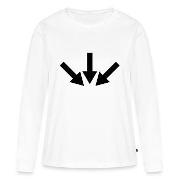 arrow - Women's Premium Organic Long Sleeve Shirt - white - Front - Julia (174cm)