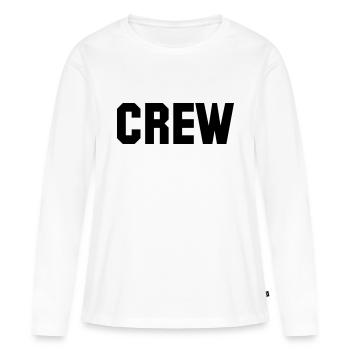 crew - T-shirt manches longues Premium bio Femme - blanc - Devant - Julia (174cm)