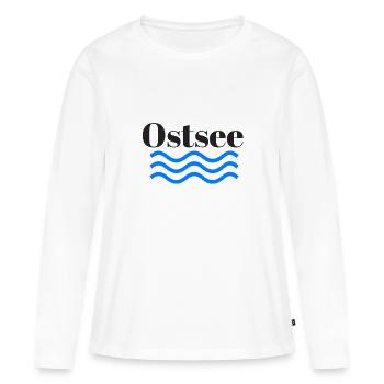 Ostsee transparent - Frauen Premium Bio Langarmshirt - Weiß - Vorne - Julia (174cm)