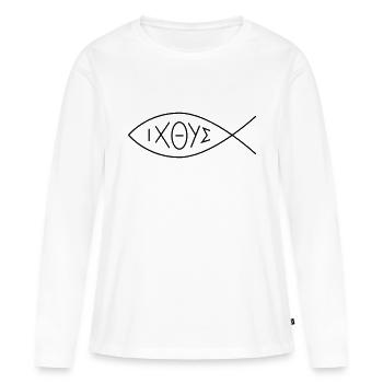 Christentum - Frauen Premium Bio Langarmshirt - Weiß - Vorne - Julia (174cm)