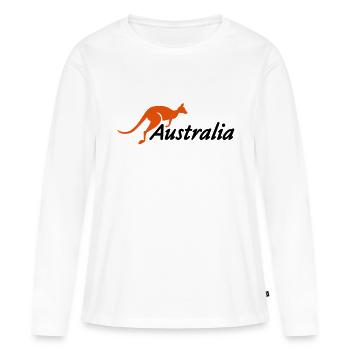 australia - T-shirt manches longues Premium bio Femme - blanc - Devant - Julia (174cm)