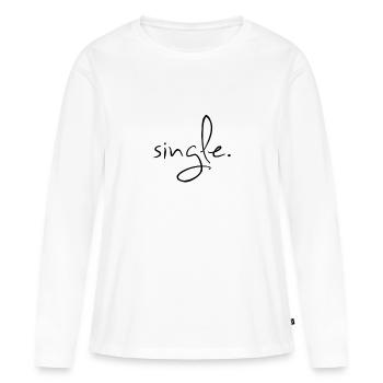 Single - Frauen Premium Bio Langarmshirt - Weiß - Vorne - Julia (174cm)