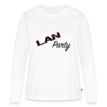 Lan Party - Frauen Premium Bio Langarmshirt - Weiß - Vorne - Julia (174cm)