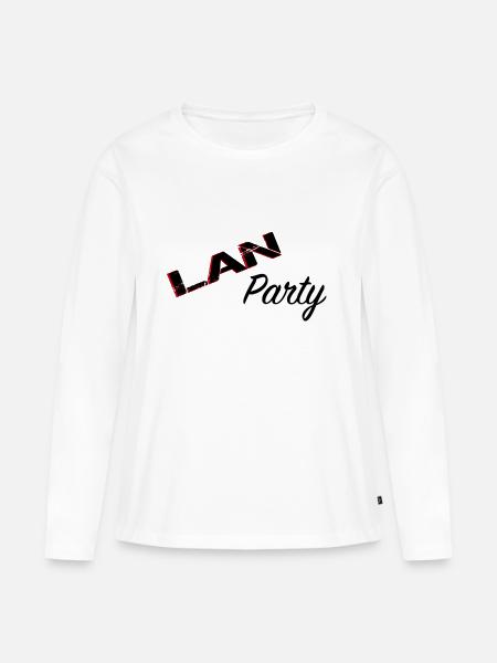 Lan Party - Frauen Premium Bio Langarmshirt - Weiß