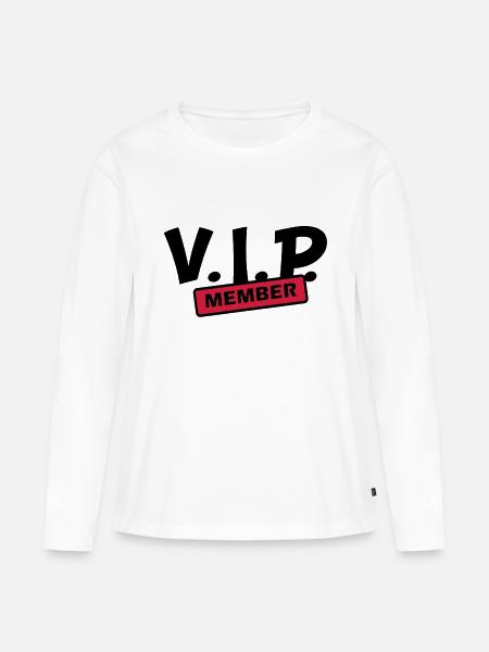 vip member - Frauen Premium Bio Langarmshirt - Weiß