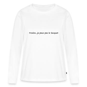 Frodon - T-shirt manches longues Premium bio Femme - blanc - Devant - Julia (174cm)