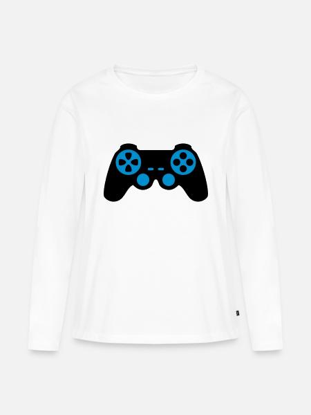 Controller - Frauen Premium Bio Langarmshirt - Weiß