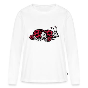 Coccinelle famille papa maman parents d'enfants - T-shirt manches longues Premium bio Femme - blanc - Devant - Julia (174cm)