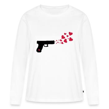 Love Pistol - Women's Premium Organic Long Sleeve Shirt - white - Front - Julia (174cm)
